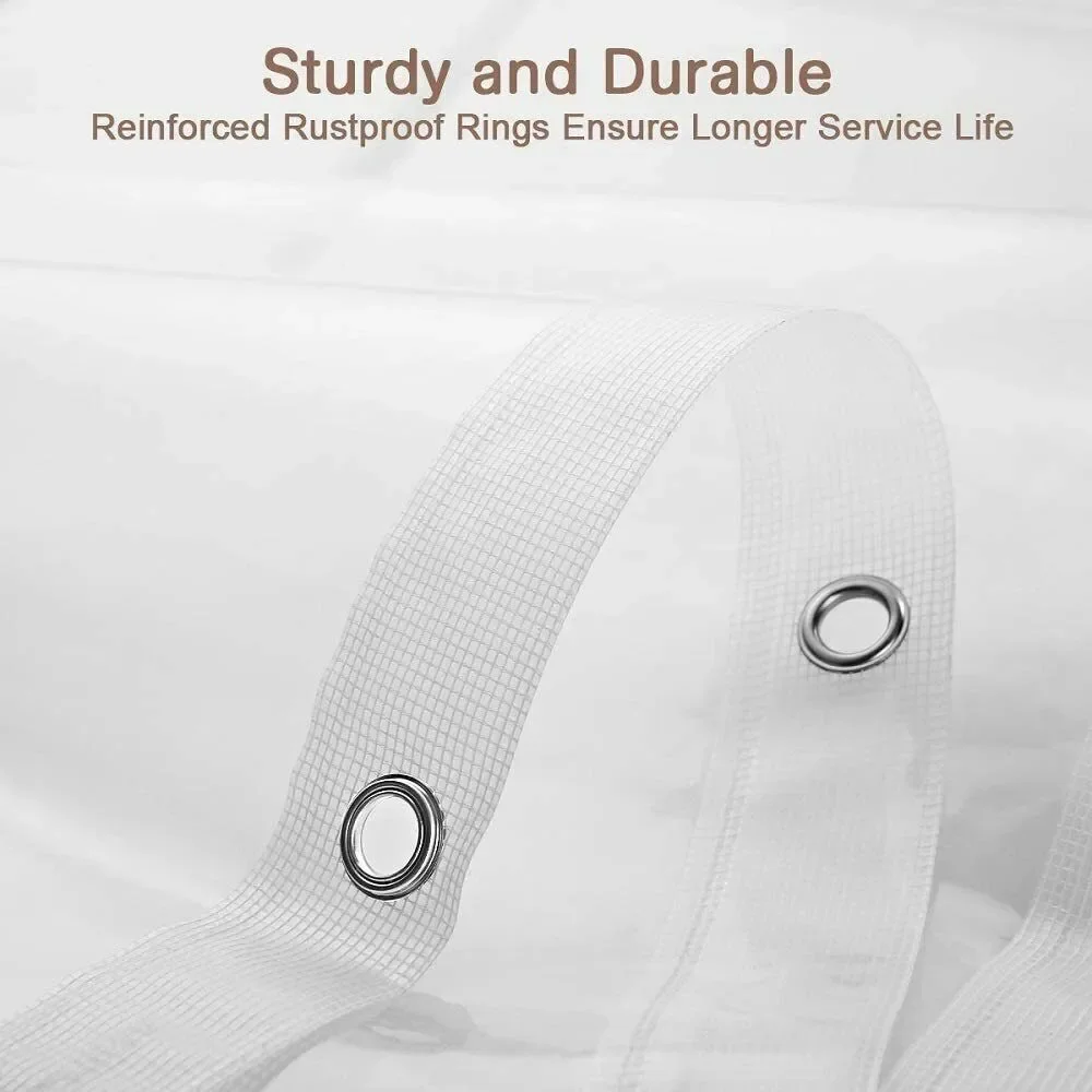 Waterproof Shower Curtain Liner, Eco-Friendly, Clean and Rust-Proof 72